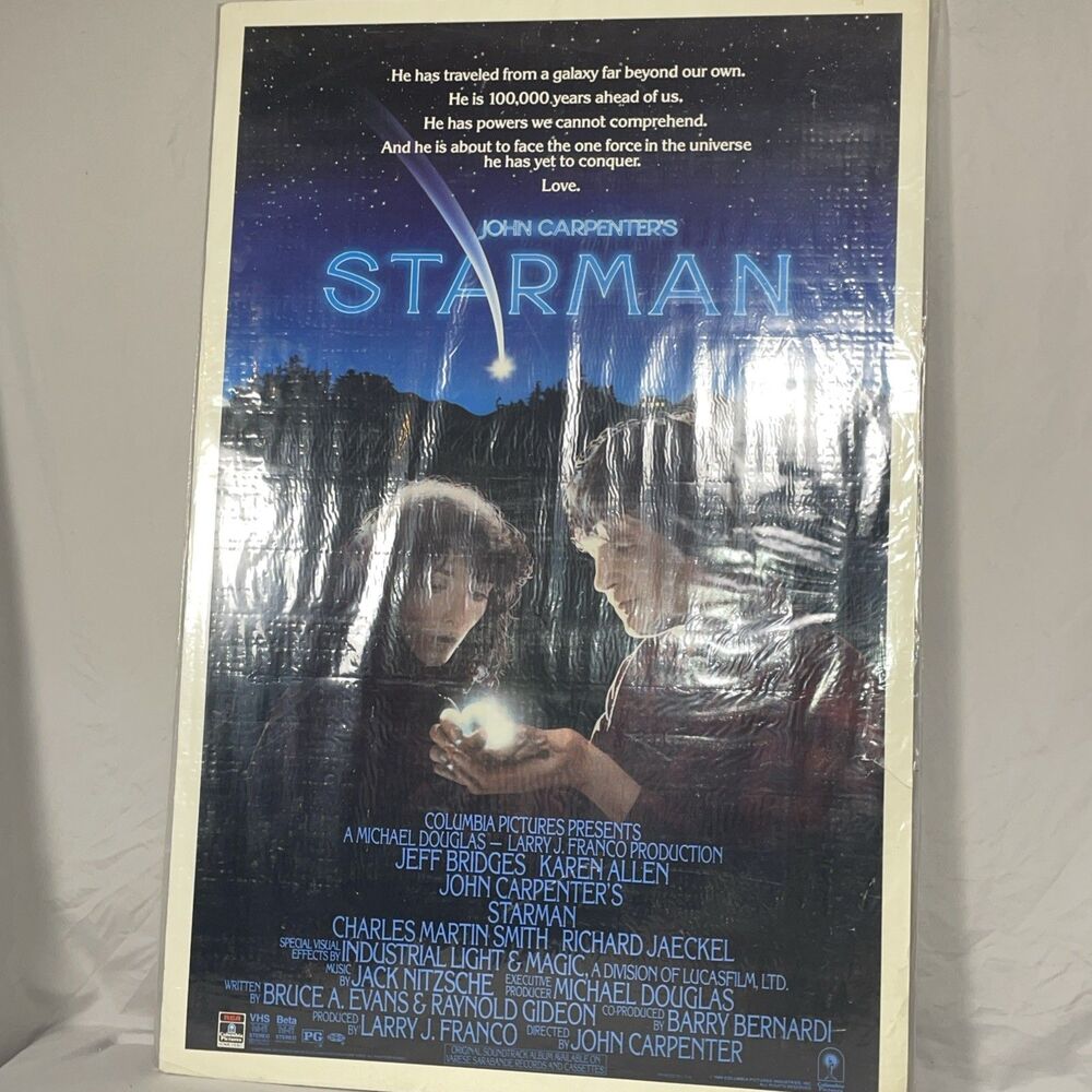 STARMAN - 27"x41" Original Movie Poster FLAT One Sheet 1984 Jeff Bridges K.Allen